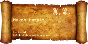 Makra Margit névjegykártya